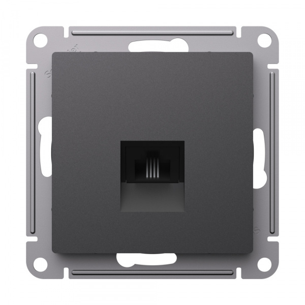 Systeme Electric AtlasDesign Базальт Розетка телефонная RJ11, механизм