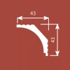 Карниз KX016, 43х43, 2000мм, Экополимер/21