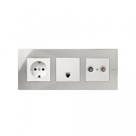 Simon 27 Scudo Хром Рамка 3-ая