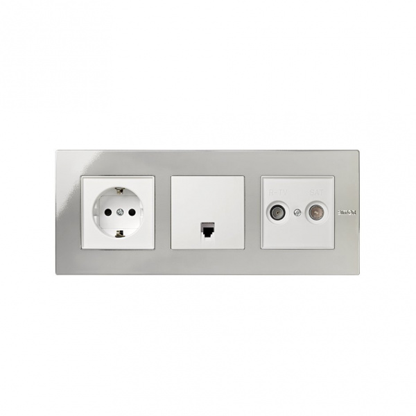 Simon 27 Scudo Хром Рамка 3-ая