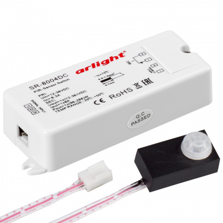 Arlight Датчик SR-8004-DC black (12-36V, 96-288W, PIR-Sensor) (-)
