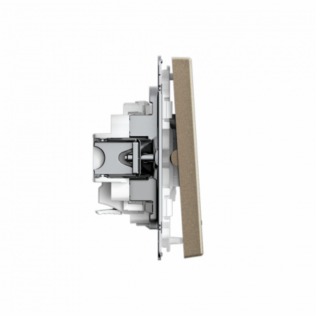 Systeme Electric ArtGallery Шампань Выключатель 2-клавишный с подсветкой, сх.5а, 10АХ, механизм, быстрозажим. клем.