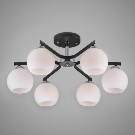 Потолочная люстра с плафонами 30145/6 хром/венге Eurosvet Blasco