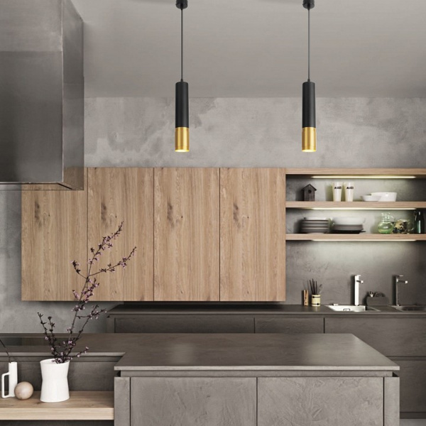 Подвесной светильник DLN108 GU10 черный/золото Eurosvet Tony