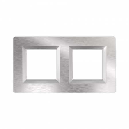 DKC Avanti Серый Алюминий Рамка 4 модуля
