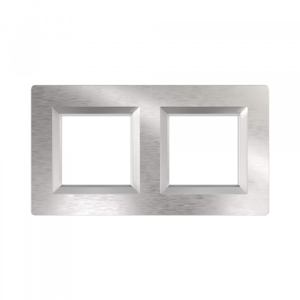 DKC Avanti Серый Алюминий Рамка 4 модуля