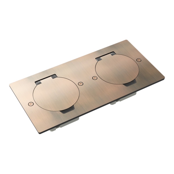 Donel Лючок Surface 4 мод. (2 мод. 45х45 мм.), круглая крышка, красная медь, IP44, DFB22ZMRRC