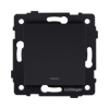 Выключатель 1-клавишный проходной 10А/250В с LED подсветкой, черный матовый Kollinger REA-S-004BM для Aspekt, Eleganz, Reflex