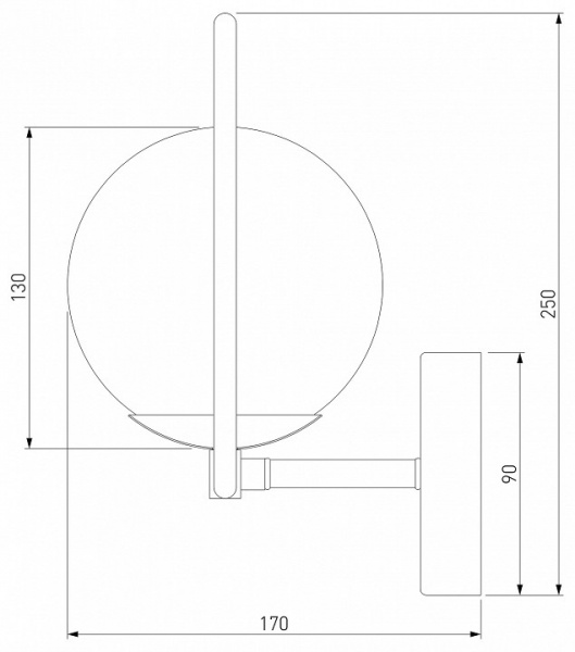 Настенный светильник с плафоном 50289 Eurosvet Ringo