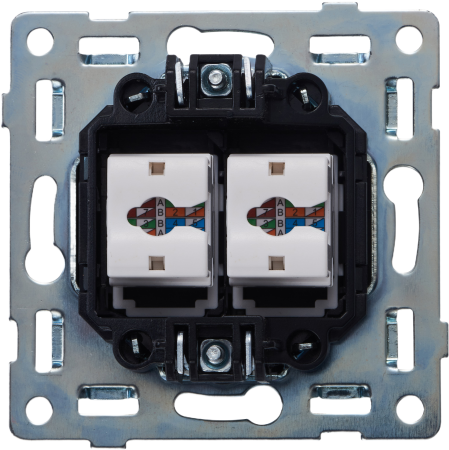 Donel Механизм компьютерной розетки 2-й RJ45 cat.6/ClassE, серия N96 Collect, DTM16600