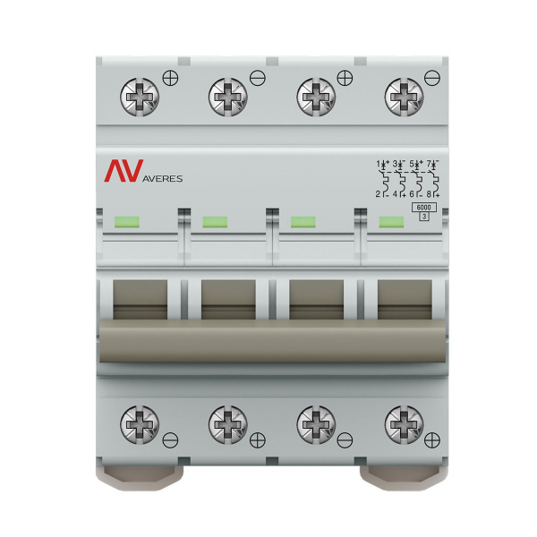 EKF Averes Автоматический выключатель AV-6 DC 4P 6A (C) 6kA