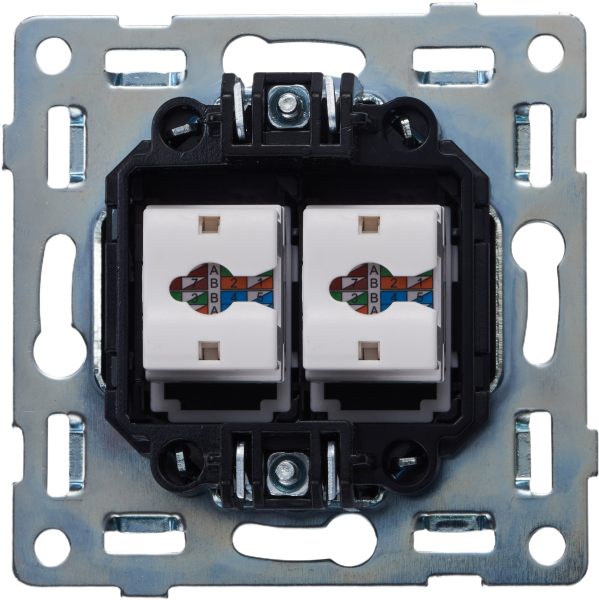 Donel Механизм компьютерной розетки 2-й RJ45 cat.6/ClassE, серия N96 Collect, DTM16600