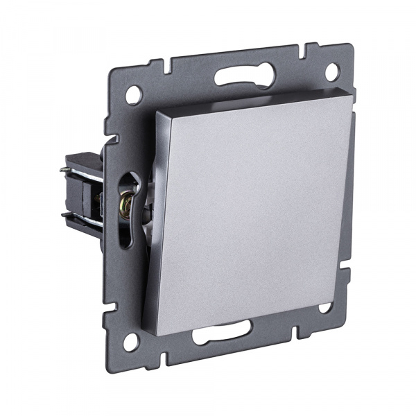 Выключатель 1-клавишный перекрестный 10А/250В, серый Kollinger REA-S-006GY для Aspekt, Eleganz, Reflex