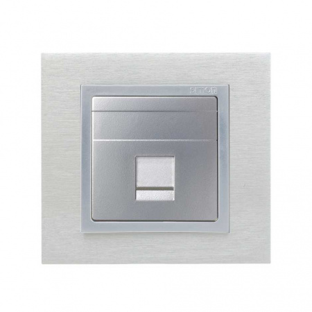 Simon 75 Мех Алюминий Адаптер на 1 RJ-45 75540-, 75541-, 75528-, 75544-39 АМР