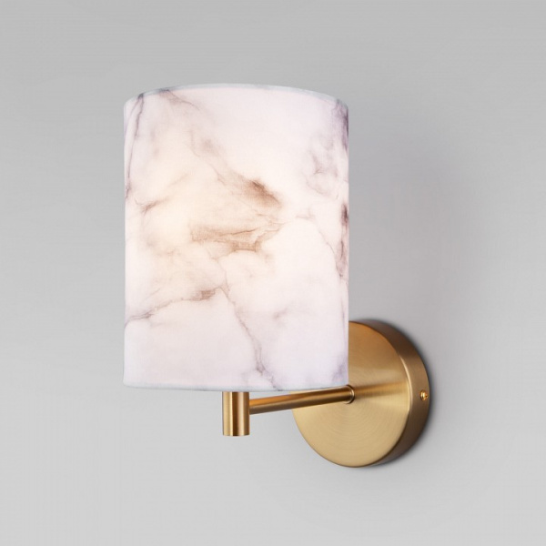 Настенный светильник с тканевым абажуром 60174/1 латунь Eurosvet Brume