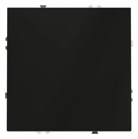 Выключатель с самовозвратом встраиваемый VOLTUM S70 одноклавишный 10А, (черный матовый)