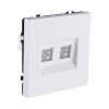 Розетка двойная Ethernet RJ45 Cat.6, белый матовый Kollinger Eclipse EC-018WH