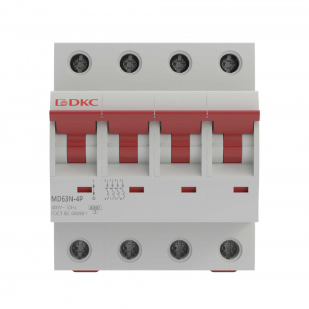 DKC YON max Автоматический выключатель модульный MD63N 4P 63A C 6kA