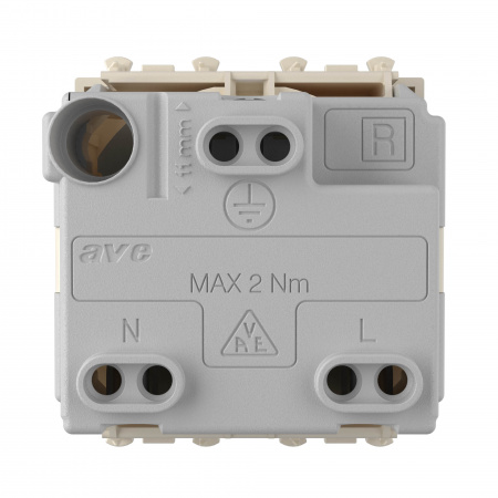 DKC Avanti Ванильная дымка Розетка 2P+E со шторками 2 модуля