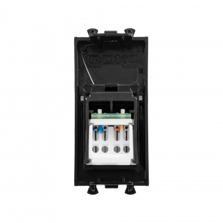 DKC Avanti Черный квадрат Компьютерная розетка RJ-45  категория 6А 1 модуль
