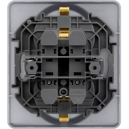 Legrand INSPIRIA Алюминий Розетка 2 x 2К+З - немецкий стандарт - 16 А - 250 В