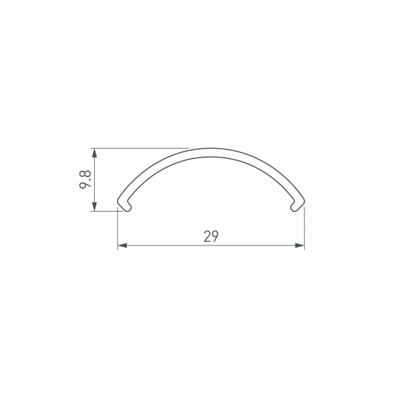 Arlight Экран ROUND-D36-360-2500 BLACK OPAL  (Пластик)
