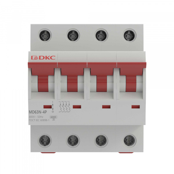 DKC YON max Автоматический выключатель модульный MD63N 4P 10A B 6kA