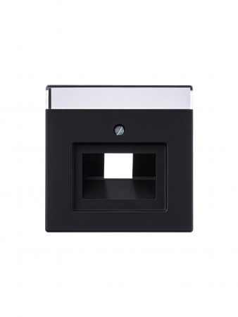 ABB BJE Solo/Future Черный бархат Накладка 1-й ТЛФ и комп розетки наклонной (мех 213/16)