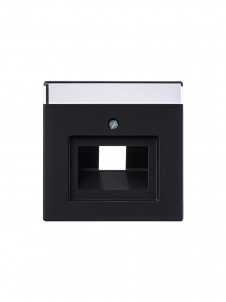 ABB BJE Solo/Future Черный бархат Накладка 1-й ТЛФ и комп розетки наклонной (мех 213/16)