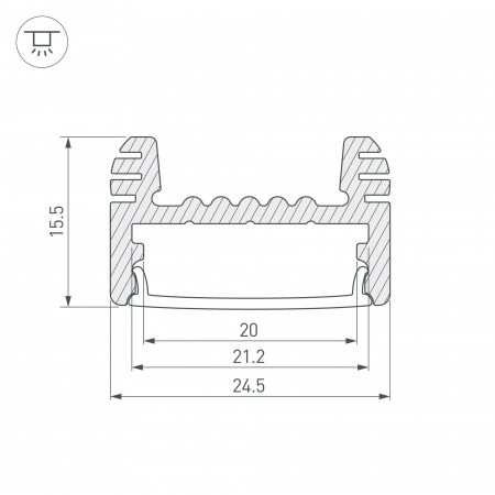 Профиль Arlight ARH-WIDE-H16-2000 ANOD 018816
