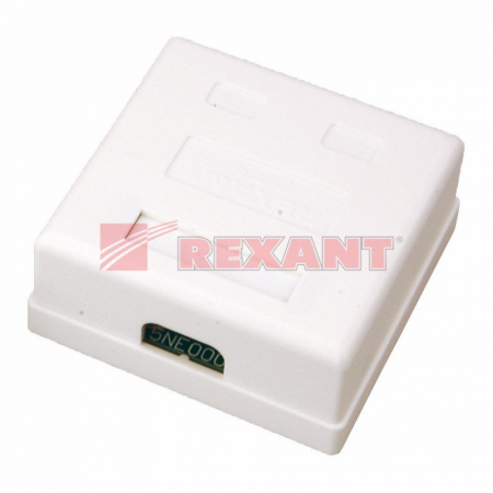 Розетка компьютерная 2-порта RJ-45(8P8C), категория 5е, внешняя Rexant