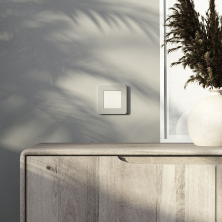 Умный сенсорный выключатель двухклавишный (дымчатый) W4523641