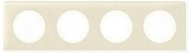 Legrand Celiane2 Слоновая кость глянец Рамка 4-ая (2+2+2+2 мод)