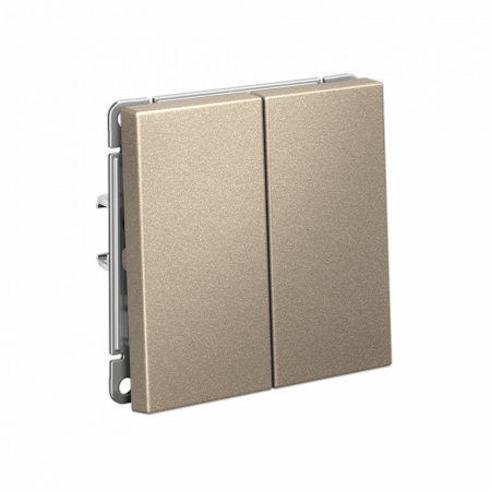 Systeme Electric ArtGallery Шампань Выключатель 2-клавишный, 10АХ, механизм, быстрозажим. клем.