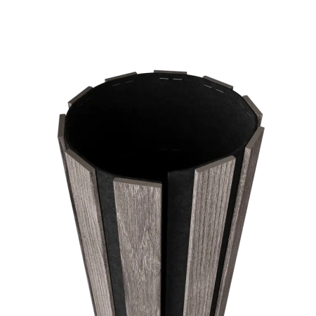 Акустическая панель FLEX Ясень Дымчатый 1200×600 мм рейка 25х6 мм