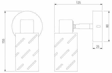 Настенный светильник с плафоном 20090/1 белый / хром Eurosvet Fente