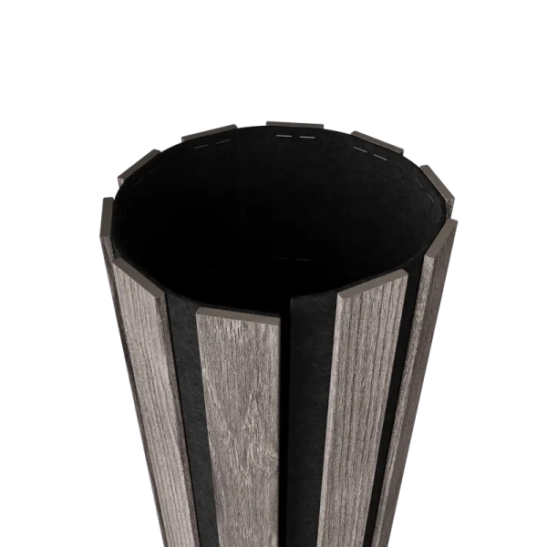 Акустическая панель FLEX Ясень Дымчатый 1200×600 мм рейка 25х6 мм