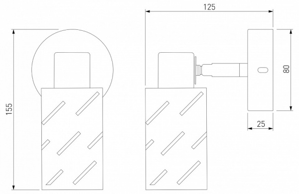 Настенный светильник с плафоном 20090/1 белый / хром Eurosvet Fente