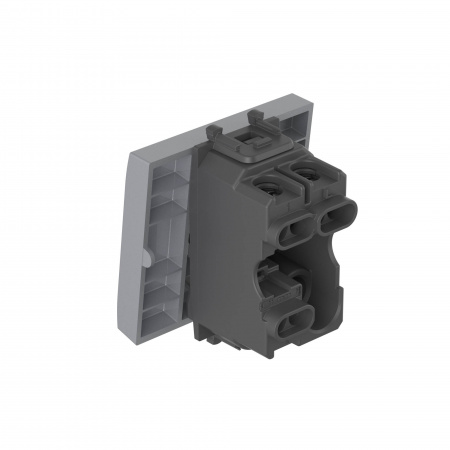 DKC Avanti Закаленная сталь Выключатель одноклавишный 2 модуля