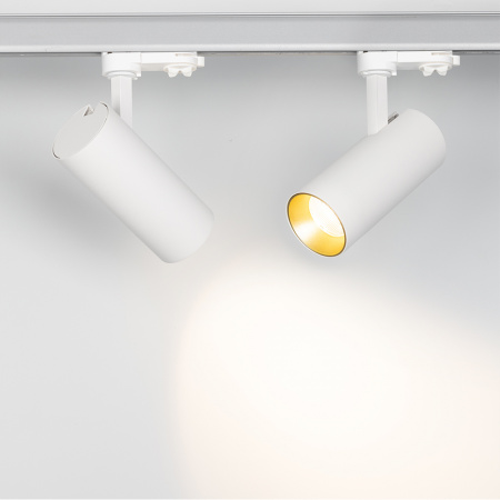 Arlight Светильник SP-POLO-TRACK-LEG-R65-8W Warm3000 (WH-GD, 40 deg) (IP20 Металл, 3 года)