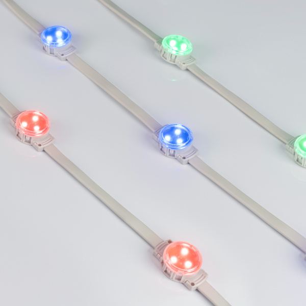 Arlight Модуль управляемый DMX-F3-D30 12V RGB-Auto (0.75W, IP68, 120 deg) (Пластик, 3 года)