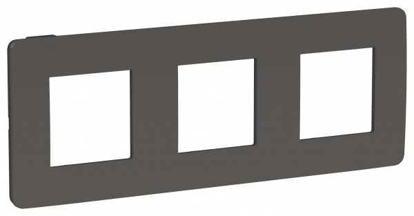 SE Unica Studio Дымчато-серая/Антрацит Рамка 3-ная