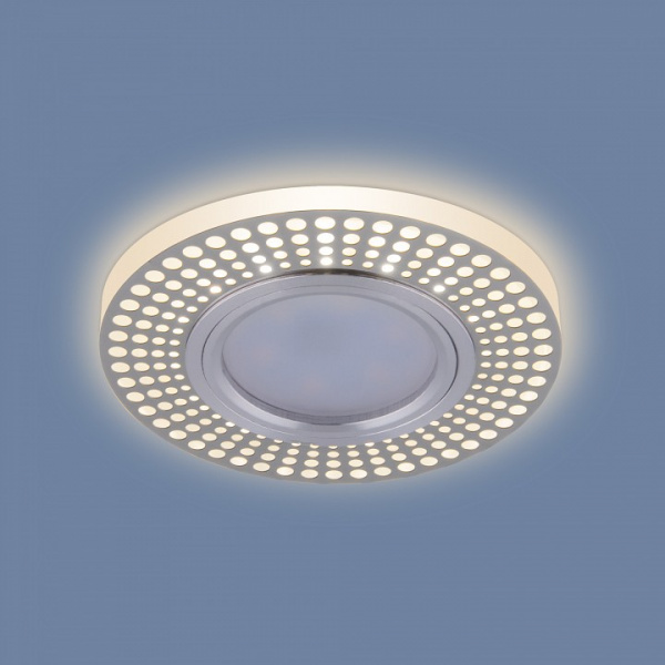 Встраиваемый точечный светильник со светодиодной подсветкой 2231 MR16 CH хром Elektrostandard Doti a045437