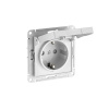 Systeme Electric AtlasDesign Белый Розетка с заземл. со шторк. с крышкой, 16А,IP20, мех., быстрозажим. клем.