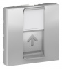SE Unica Modular Алюминий Панель лицевая RJ45, одиночная без коннектора, 2 модуля
