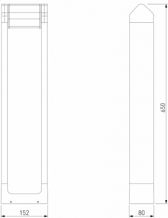 Светильник садово-парковый со светодиодами DORS F LED 35163/F черный Elektrostandard DORS a062881