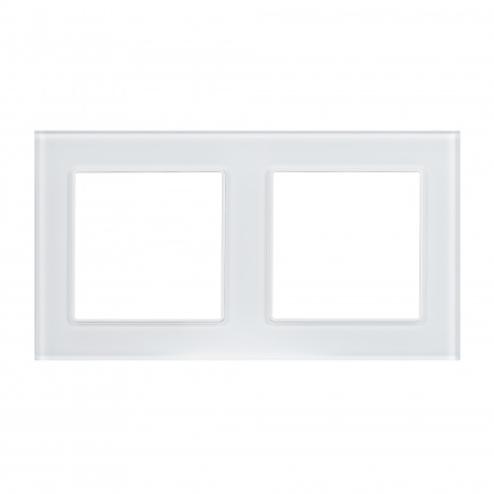 Рамка стеклянная FRM-GLARE-GS-2-WH (Arlight, -)