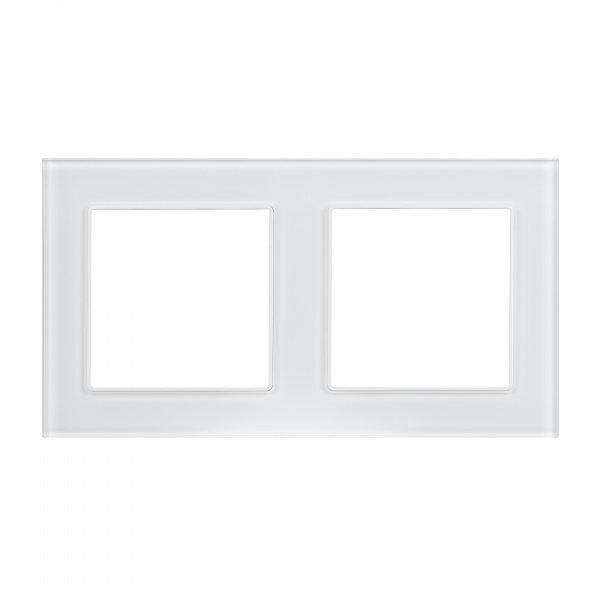 Рамка стеклянная FRM-GLARE-GS-2-WH (Arlight, -)