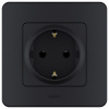 Legrand INSPIRIA Антрацит Розетка 2К+З - немецкий стандарт - 16 А - 250 В