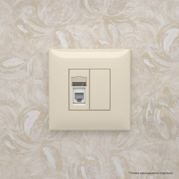 DKC Avanti Ванильная дымка телефонная розетка RJ-12 одинарная